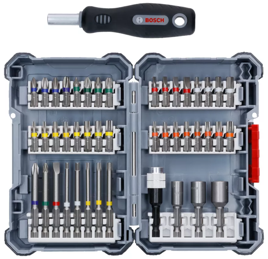 Assortiment 44 pièces embouts vissage + tournevis